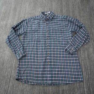 McGregor Shirt Men Plaid Flannel Vintage Green Long Sleeve Button Down Large